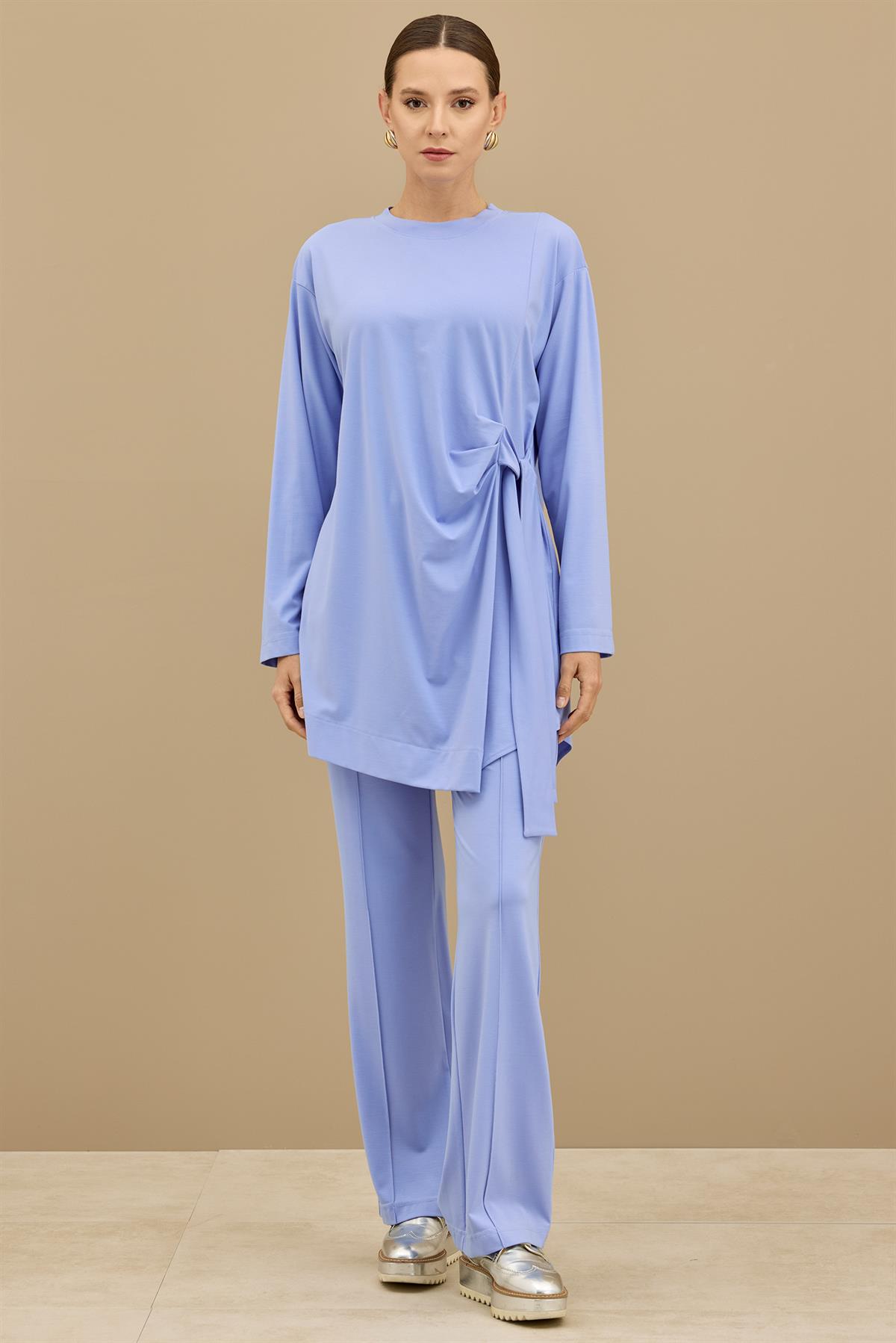 Yandan Bağlamalı Dublesi Kollu Takım MAVİ