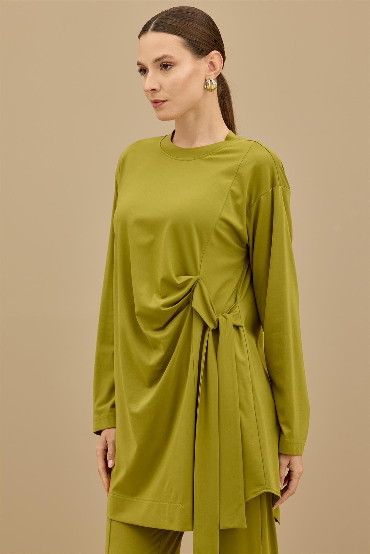 Yandan Bağlamalı Dublesi Kollu Takım YEŞİL