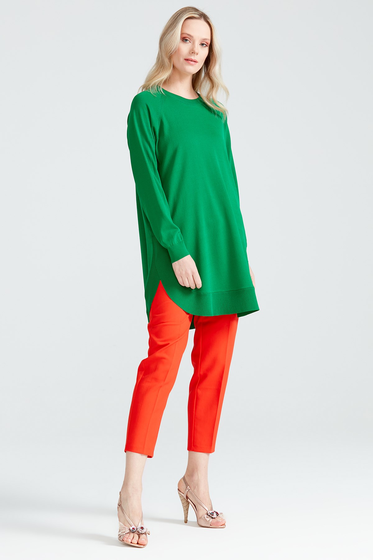 YANLARI OVEL RAYON TUNİK BENETTON