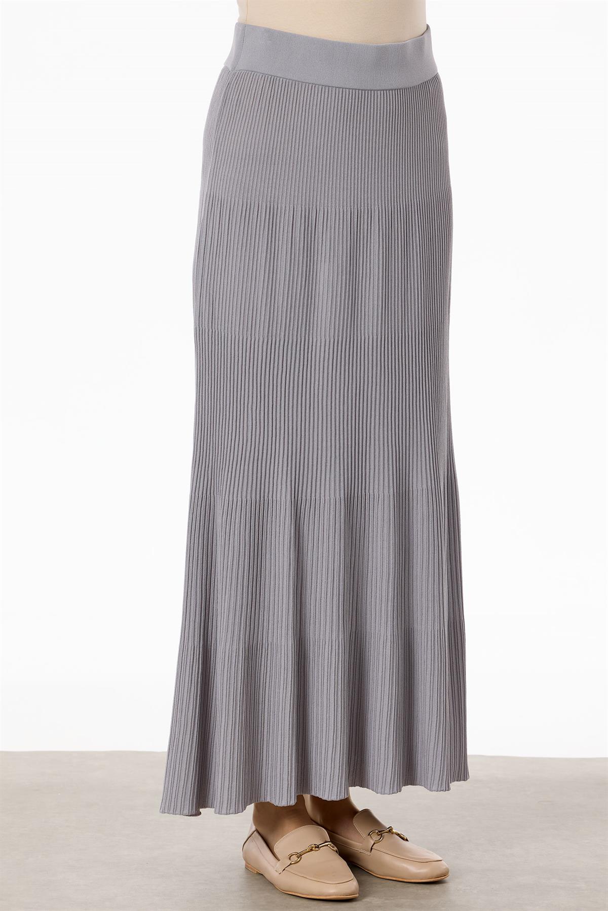 Yarasa Kollu Etekli Rayon Takım GRİ