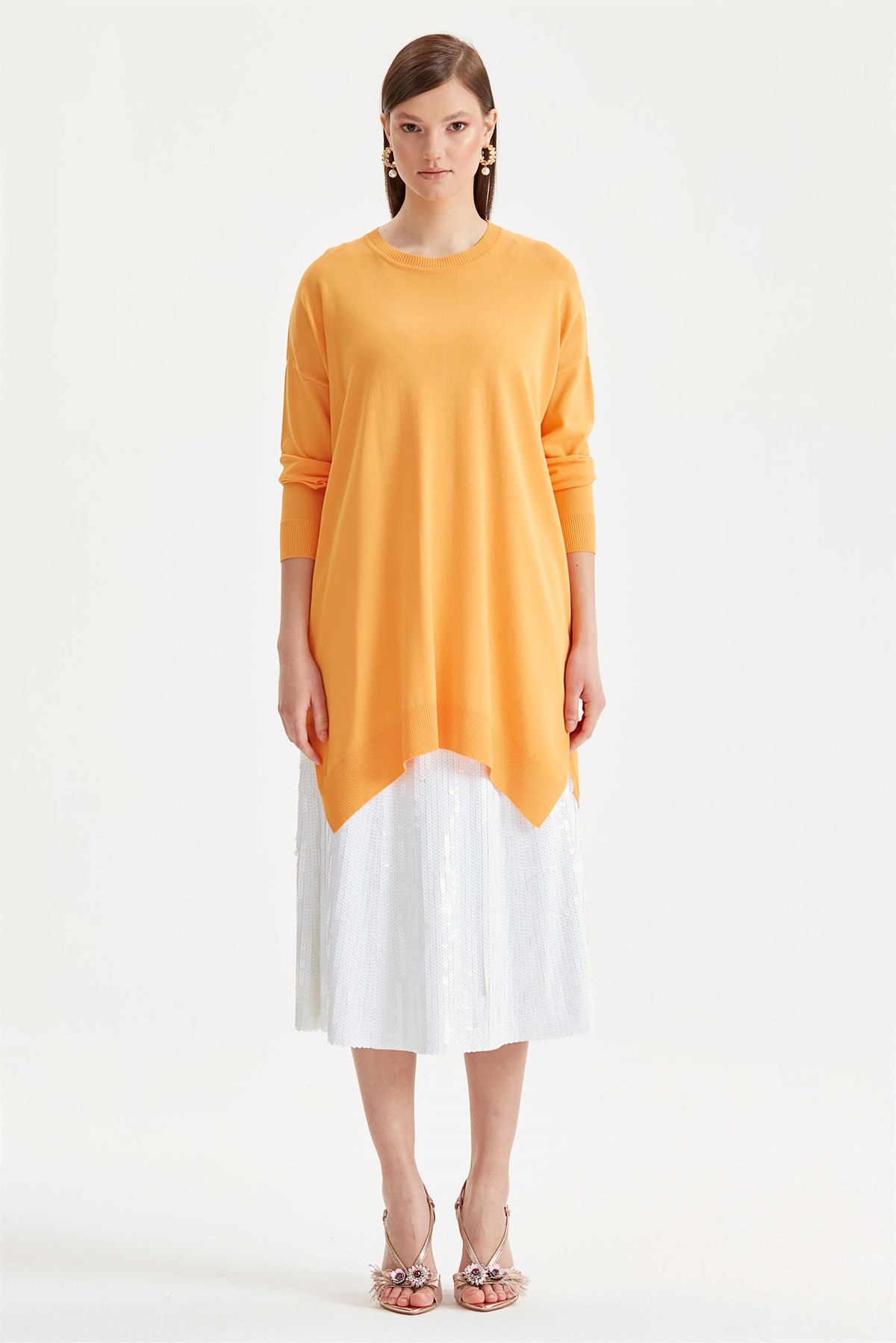 Düşük Kol Rayon Tunik