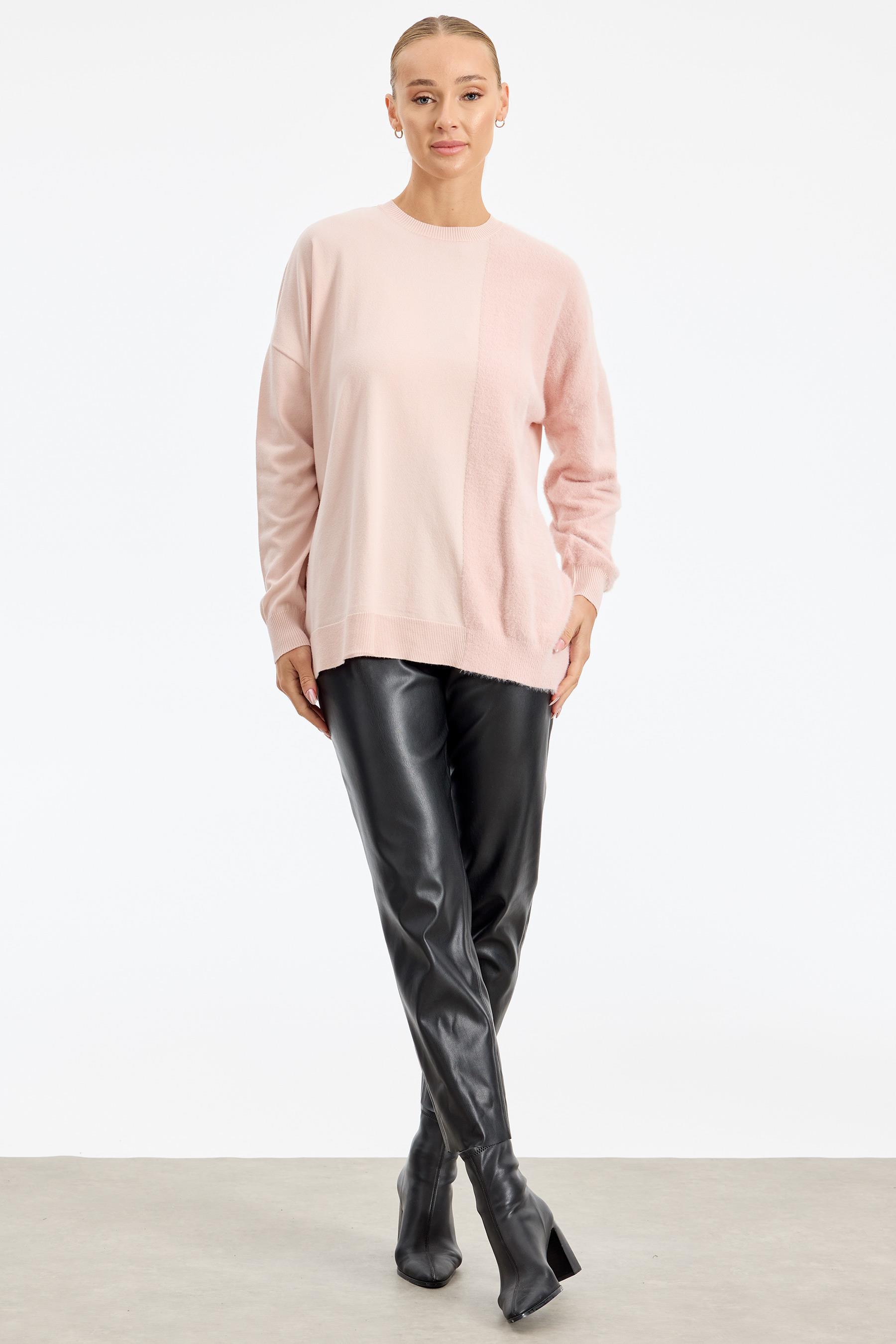 Sol Tarafı Mink Detaylı Tunik PEMBE