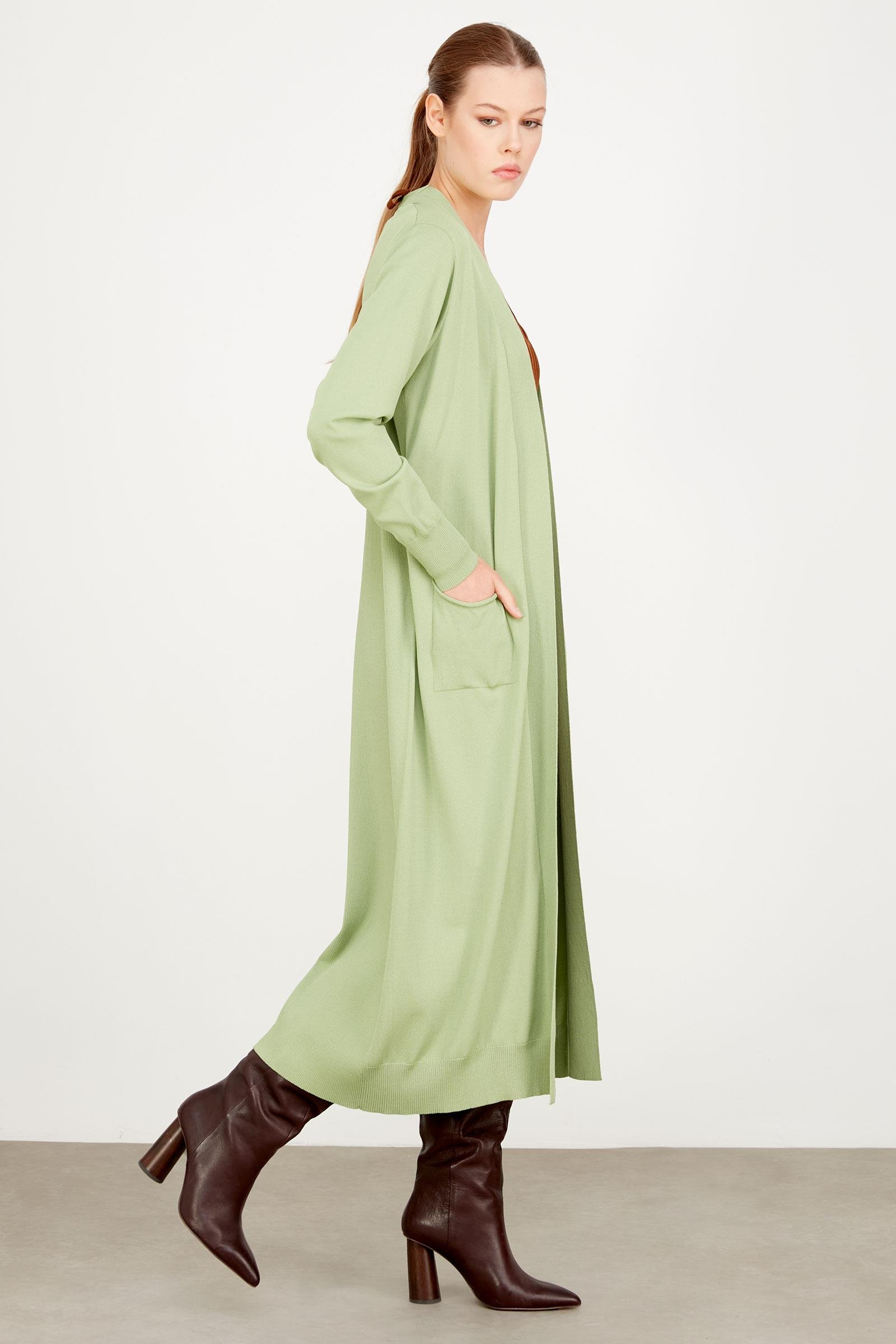 SOSİS CEPLİ BASIC RAYON HIRKA MİNT YEŞİLİ