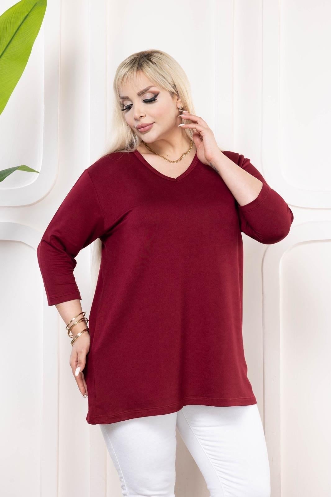 Bordo truvakar kol bluz 