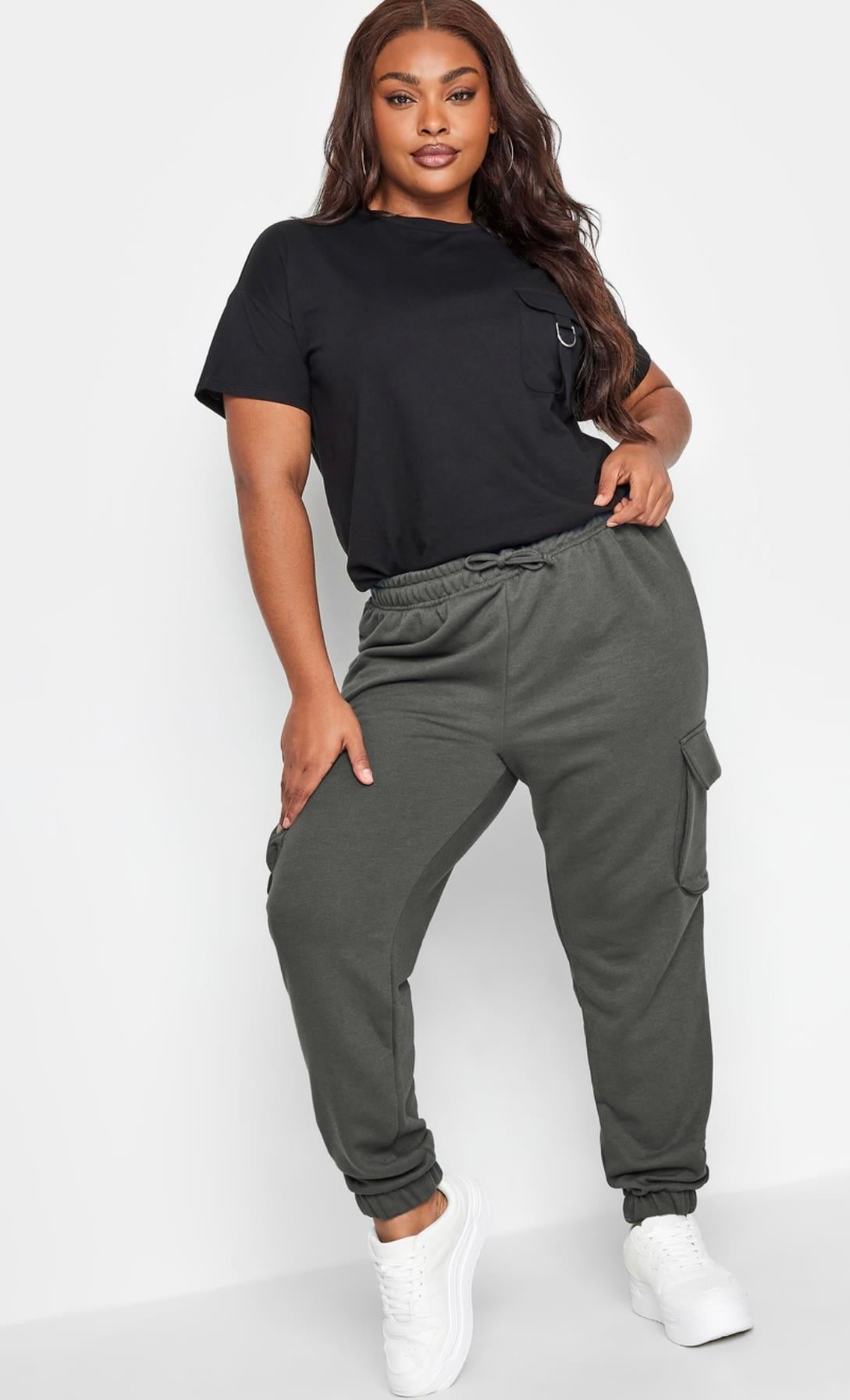 Füme Kargo cepli paçası lastikli eşofman altı 