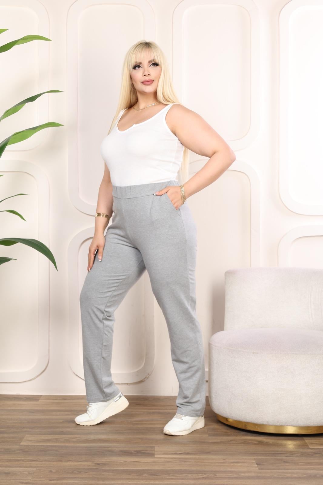 Gri boru paça eşofman altı 