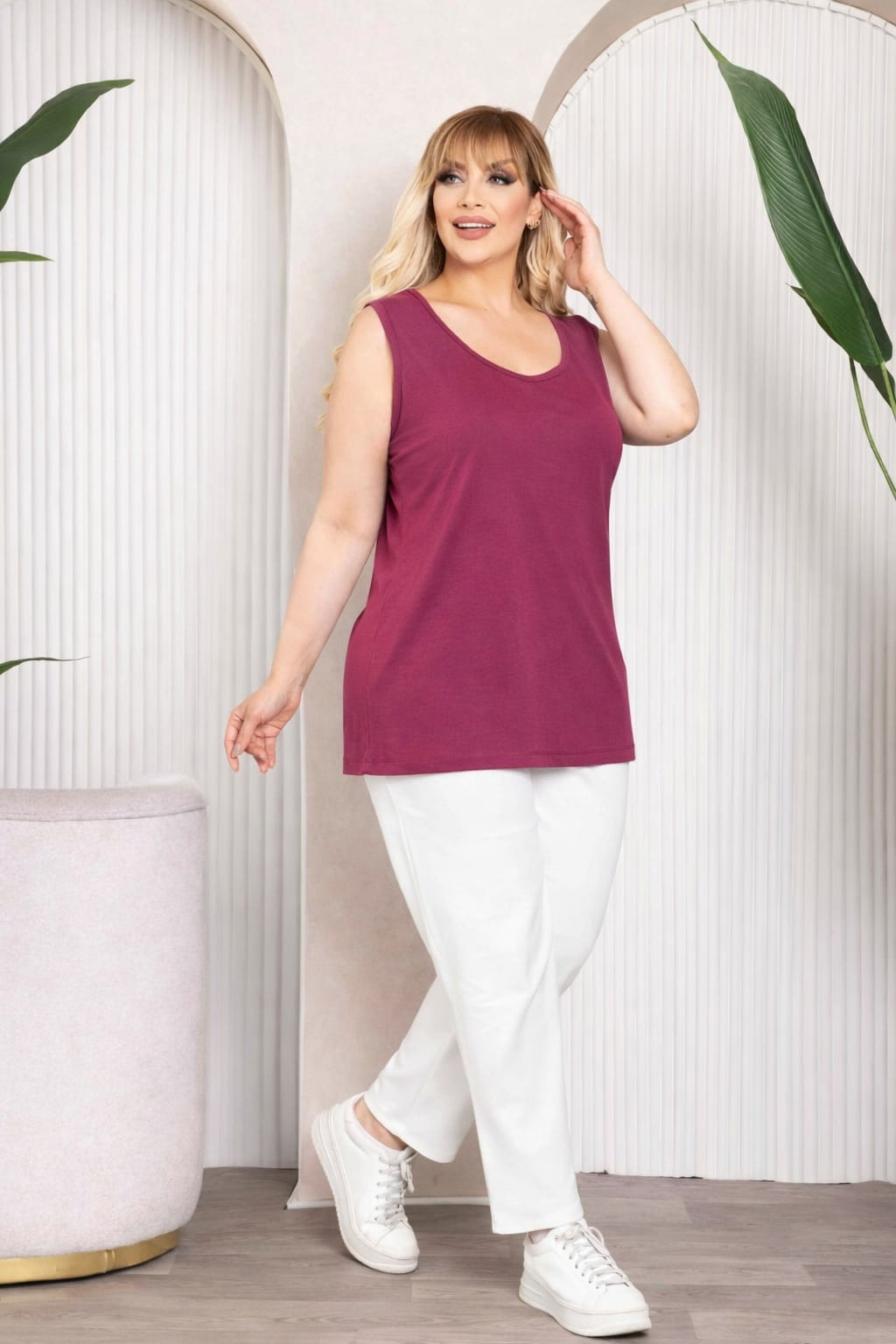 Gül kurusu atlet bluz 