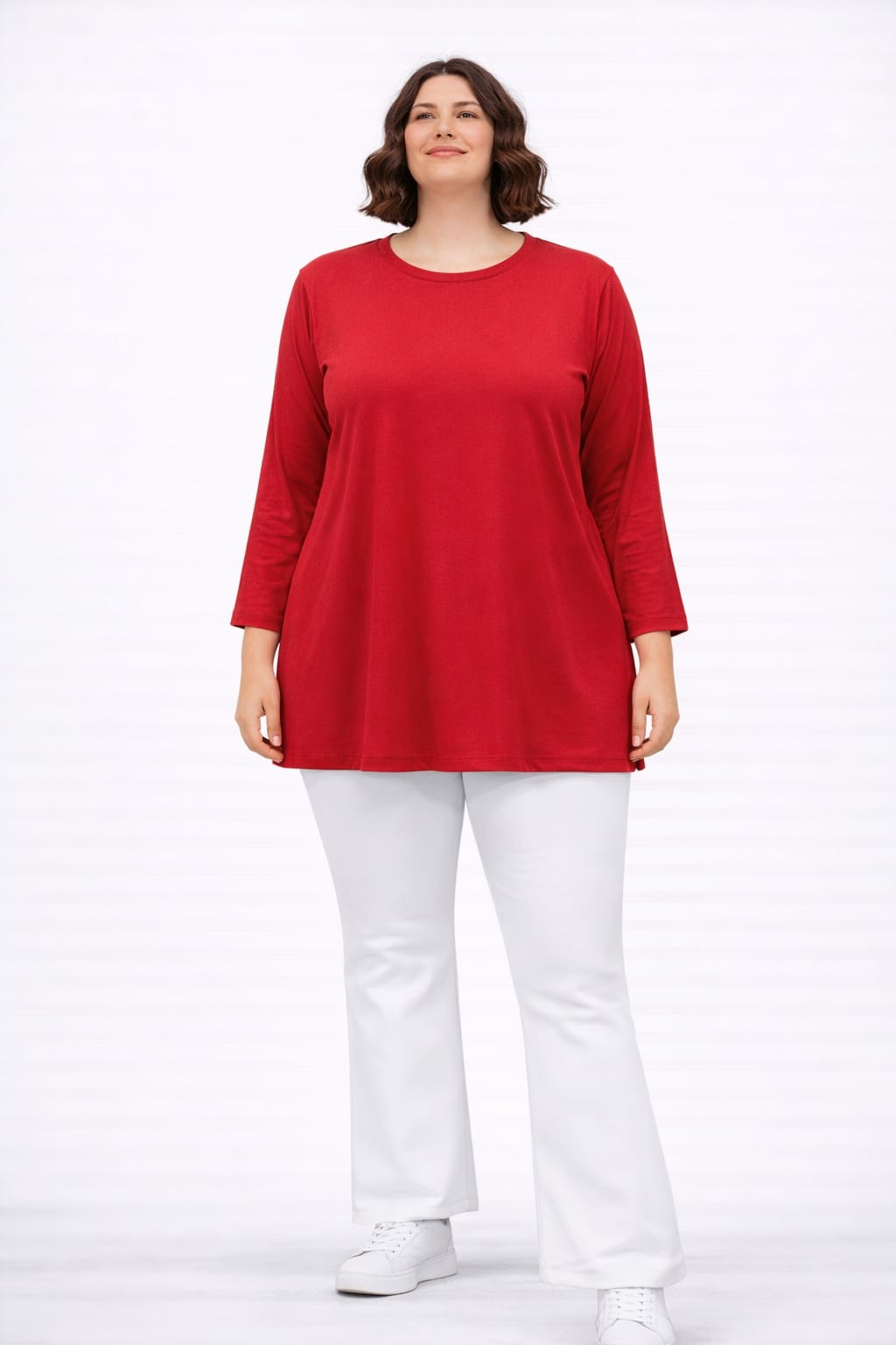 Kırmızı uzun kol bluz 