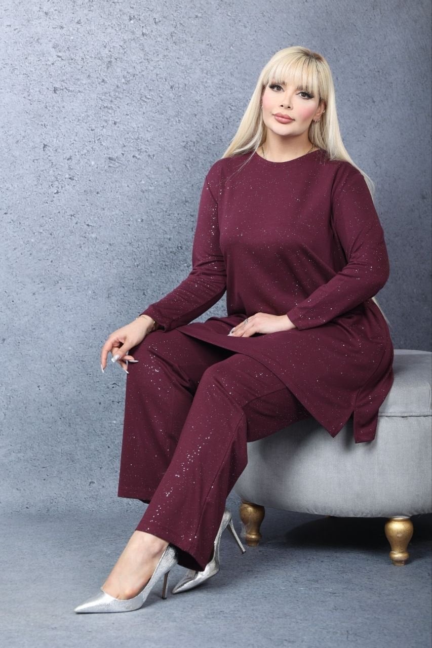 Mürdüm parlak model takım 