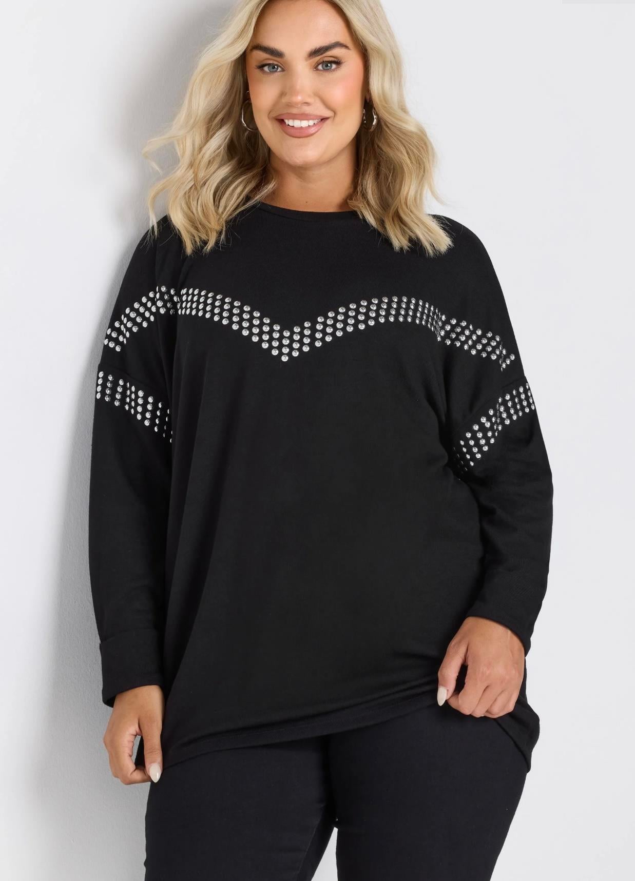 Zımba detaylı sweat bluz