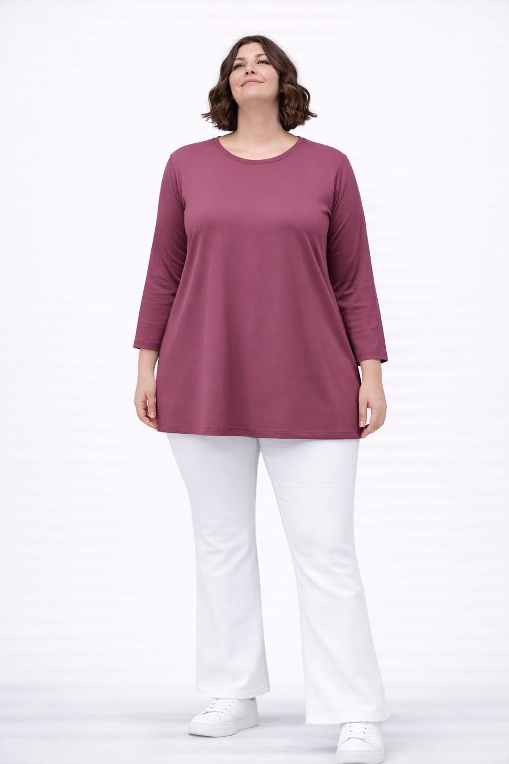 Gül kurusu uzun kol bluz 