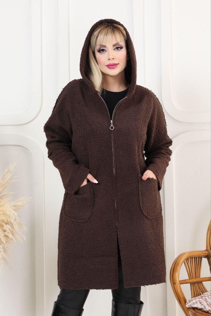 Kahverengi buklet ceket 