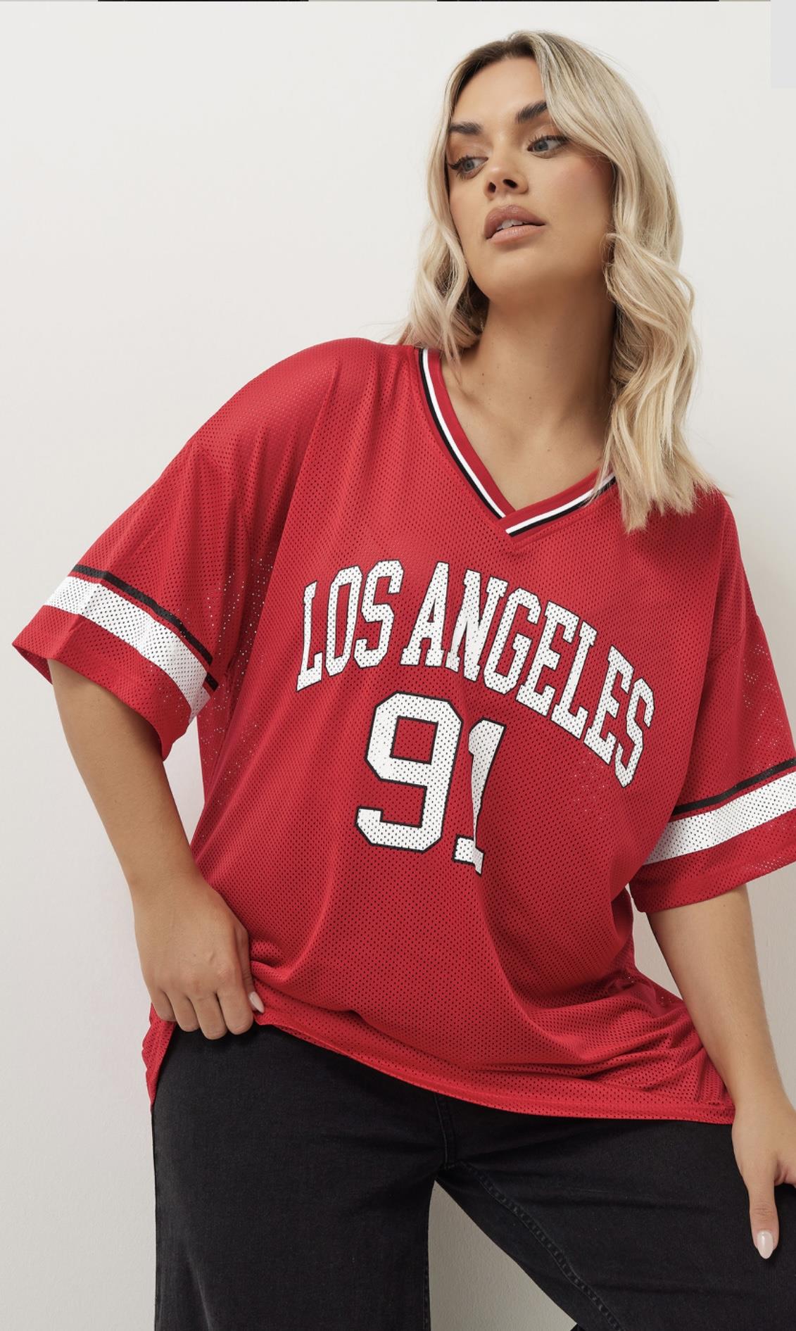 Kırmızı file tişört 