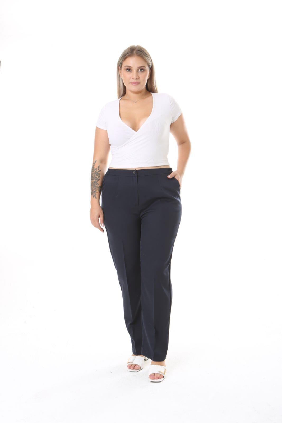 Lacivert double kumaş pantolon 