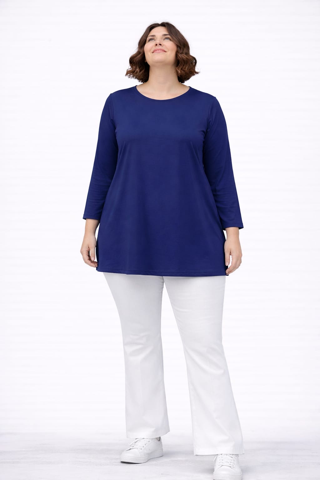 Lacivert uzun kol bluz 