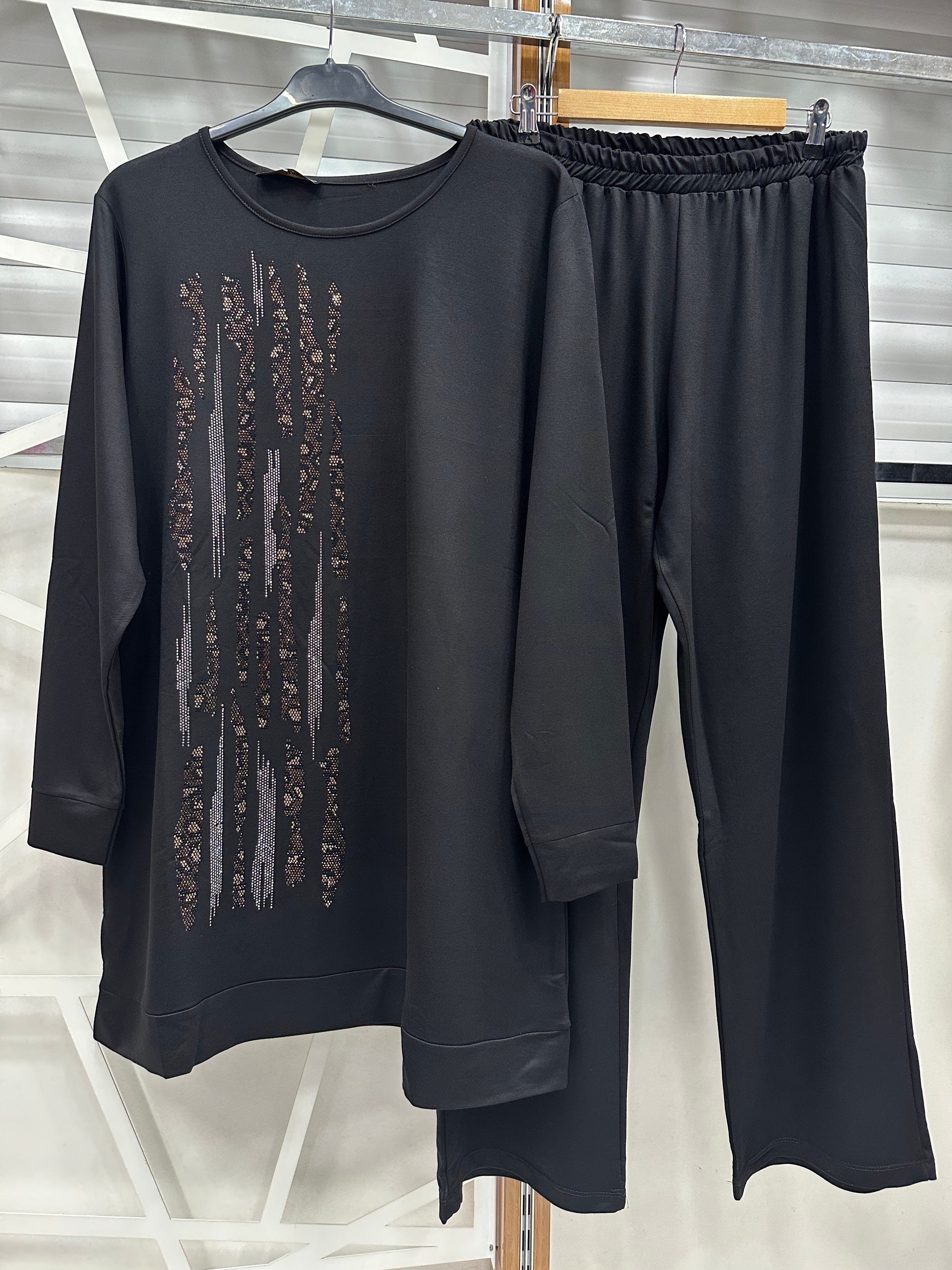 Leopar taşlı 2 li takım 