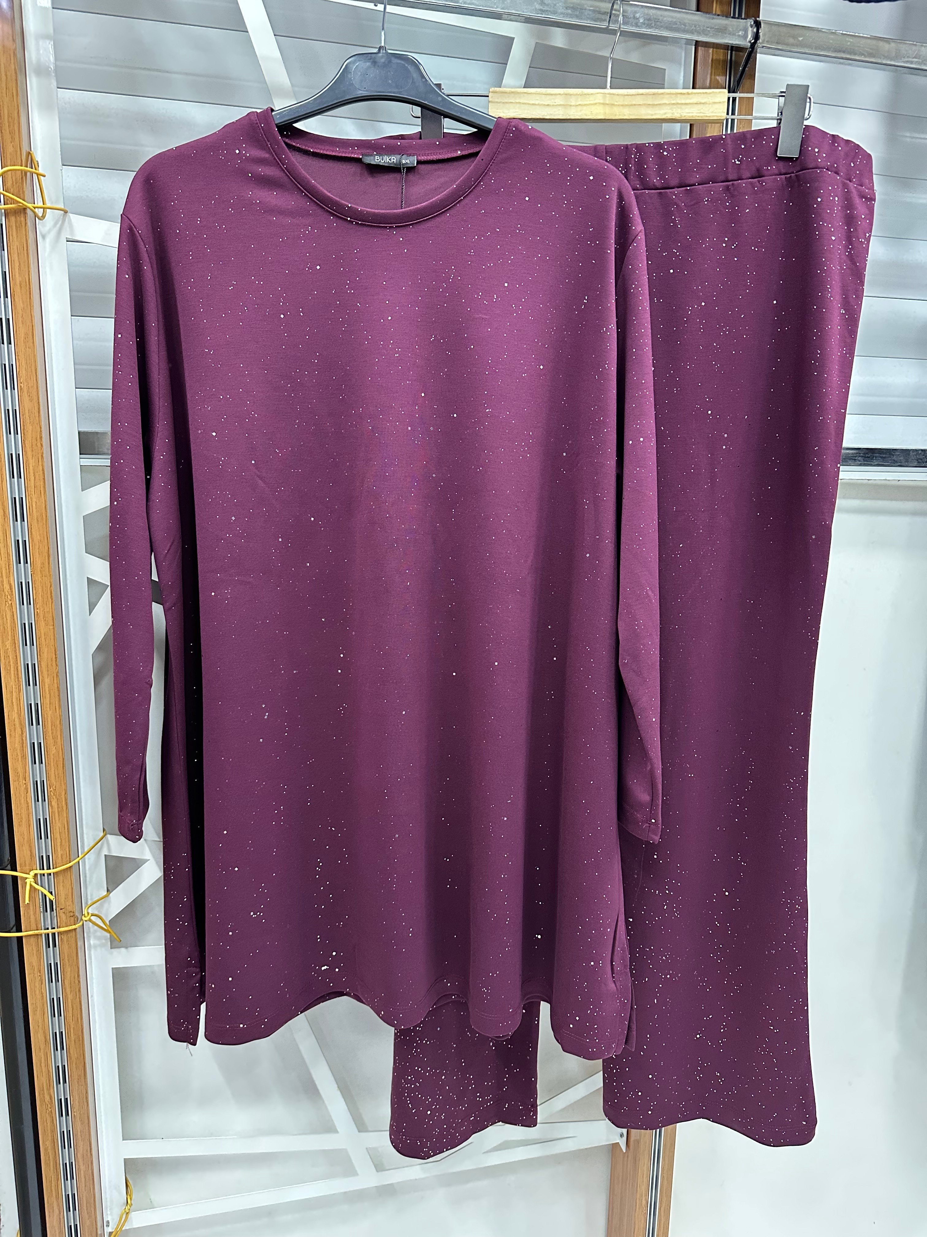 Mürdüm parlak model takım 