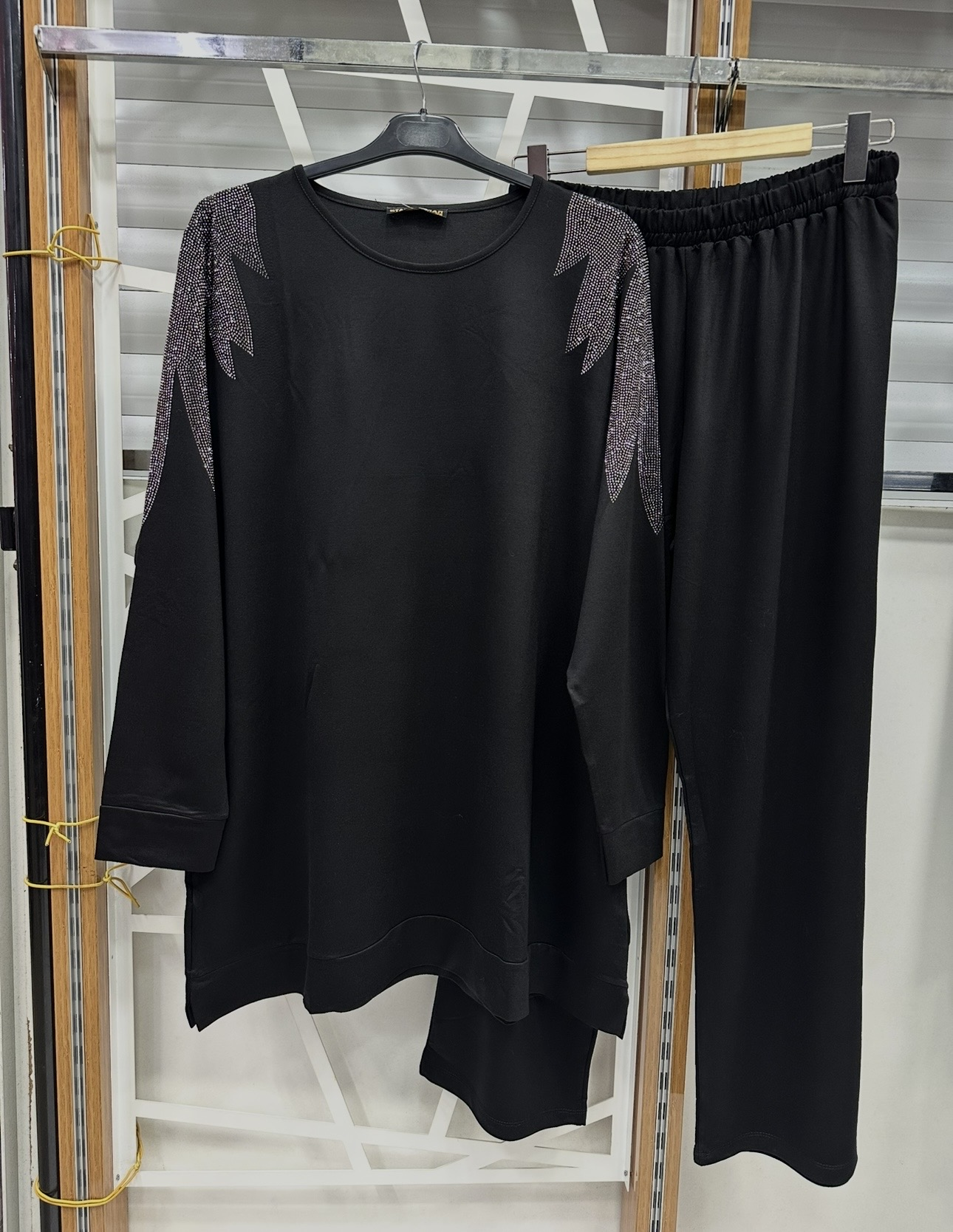 Omzu taş detaylı 2 li takım 