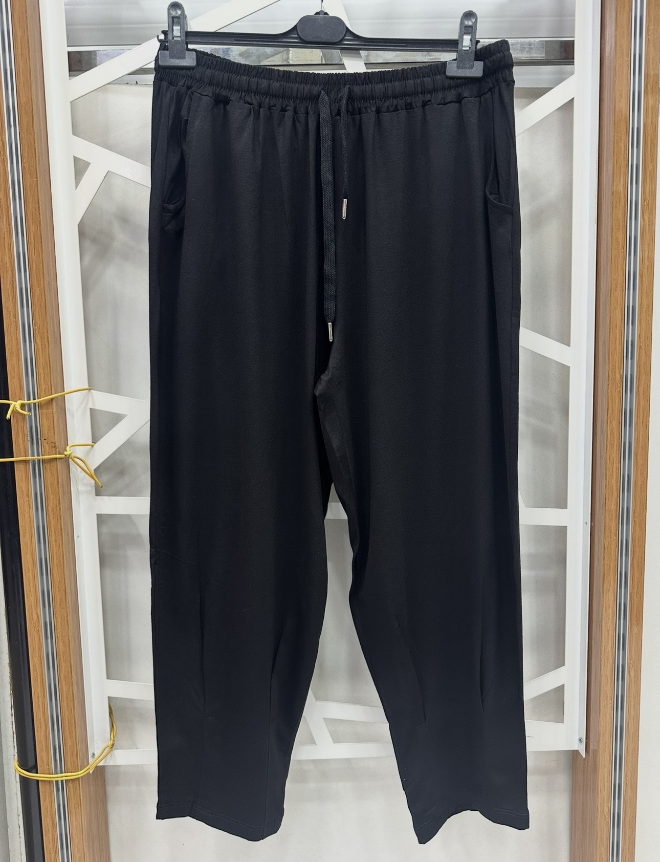 Paça detaylı penye pantolon 