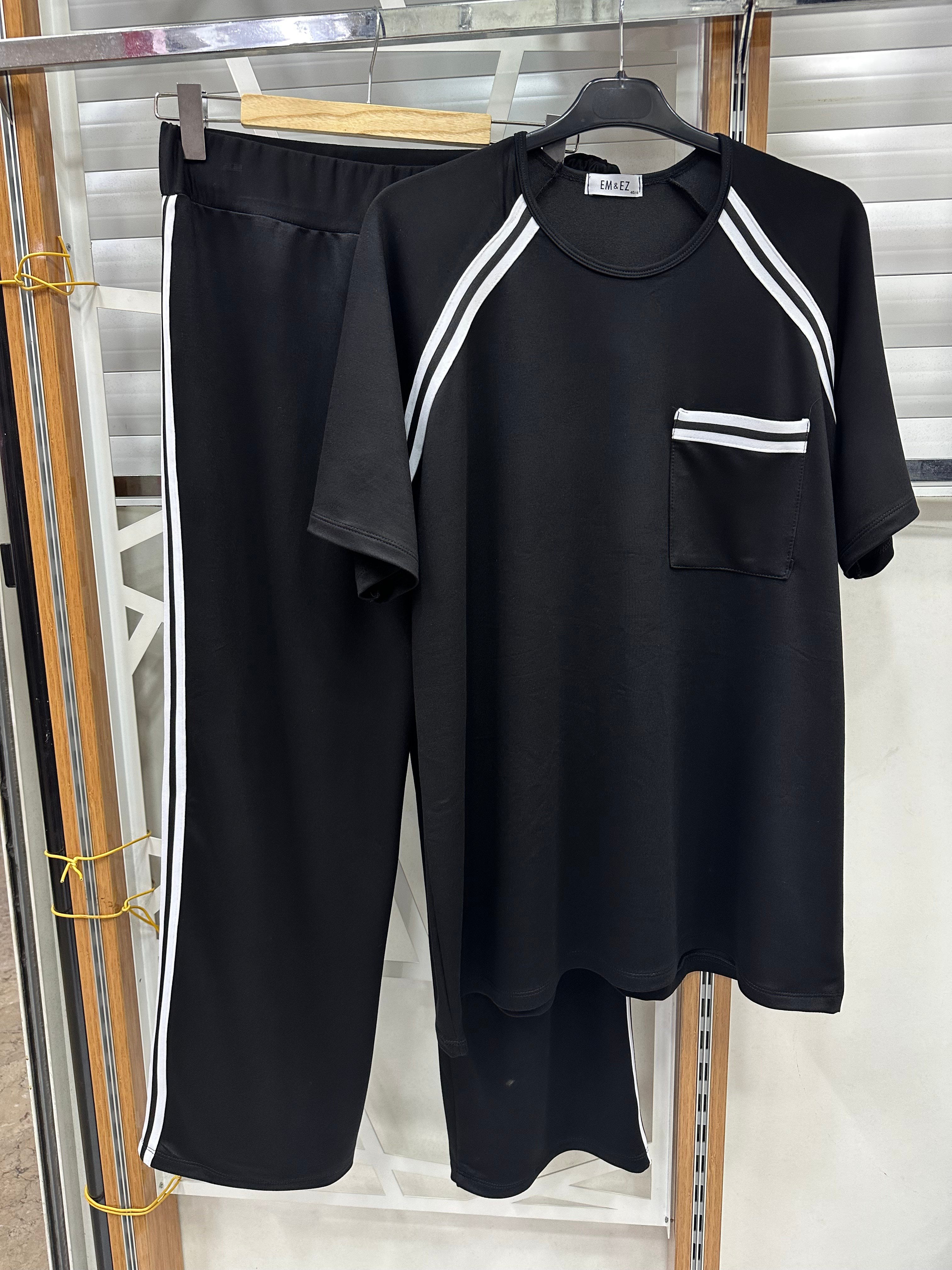 Şerit detaylı 2 li takım 