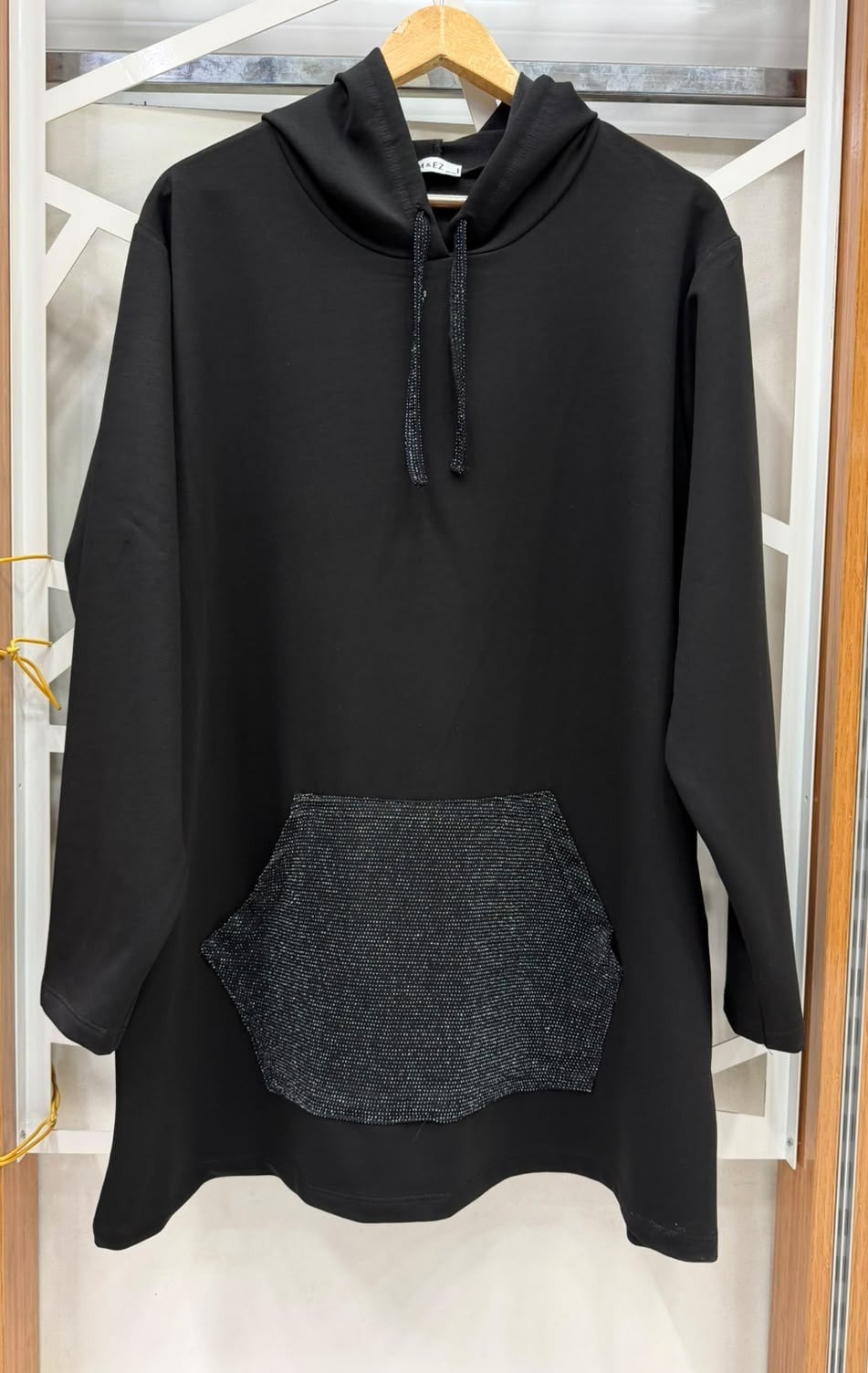 Siyah sim cepli sweatshirt 