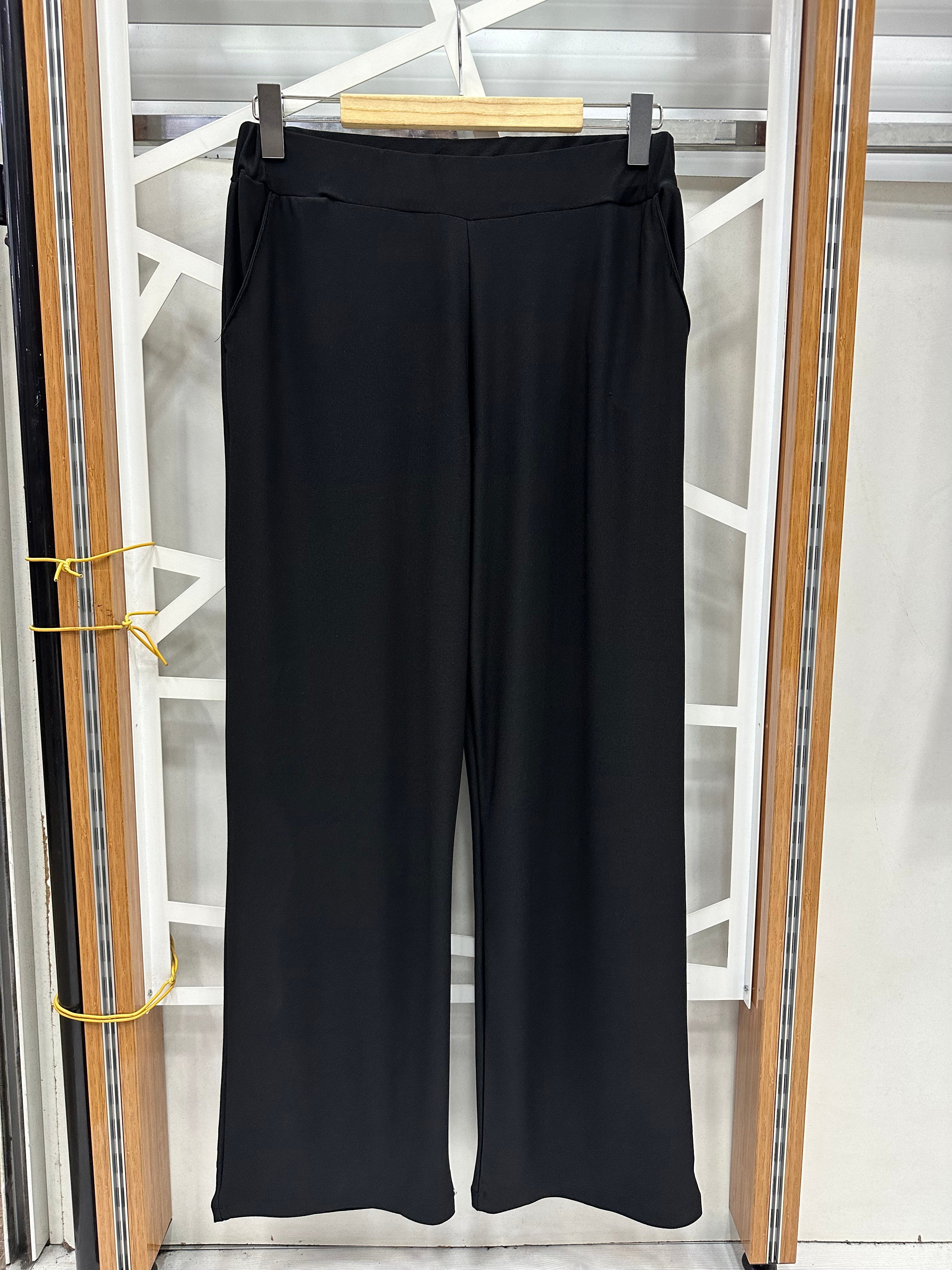 Viskon krep dökümlü pantolon 
