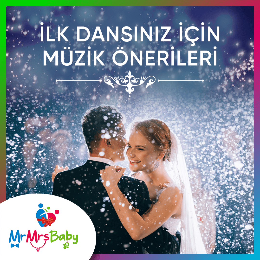 Düğün salonunda romantik ilk dansını yapan gelin ve damat, ışıltılı dans pisti ve konfetili kutlama atmosferi.