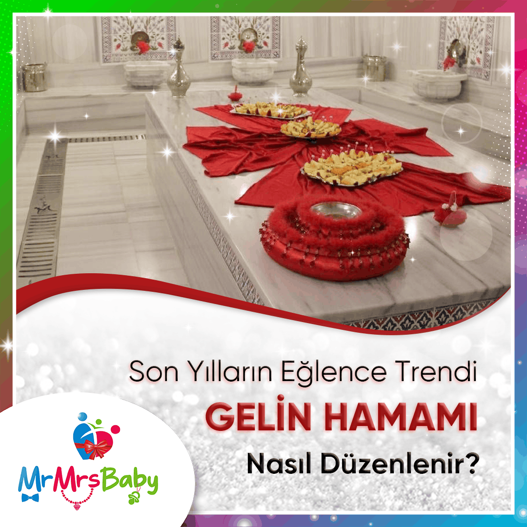 Geleneksel Türk hamamında gelin hamamı hazırlıkları için mermer kurnalar, peştamal ve hamam aksesuarları.