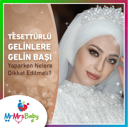 Beyaz şal, tül duvak ve gümüş taşlı gelin tacıyla tesettür gelin başı modeli ve yüz şekline göre seçim önerileri