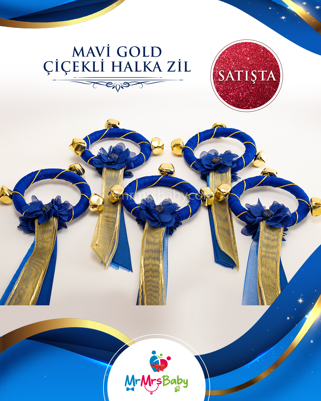 Mavi Gold Halka Zil 10 Adet