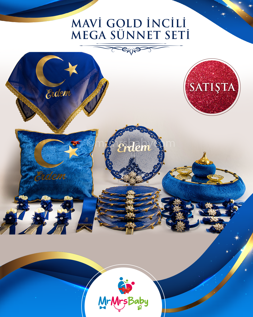 Mega Mavi Gold Sünnet  Kına Seti