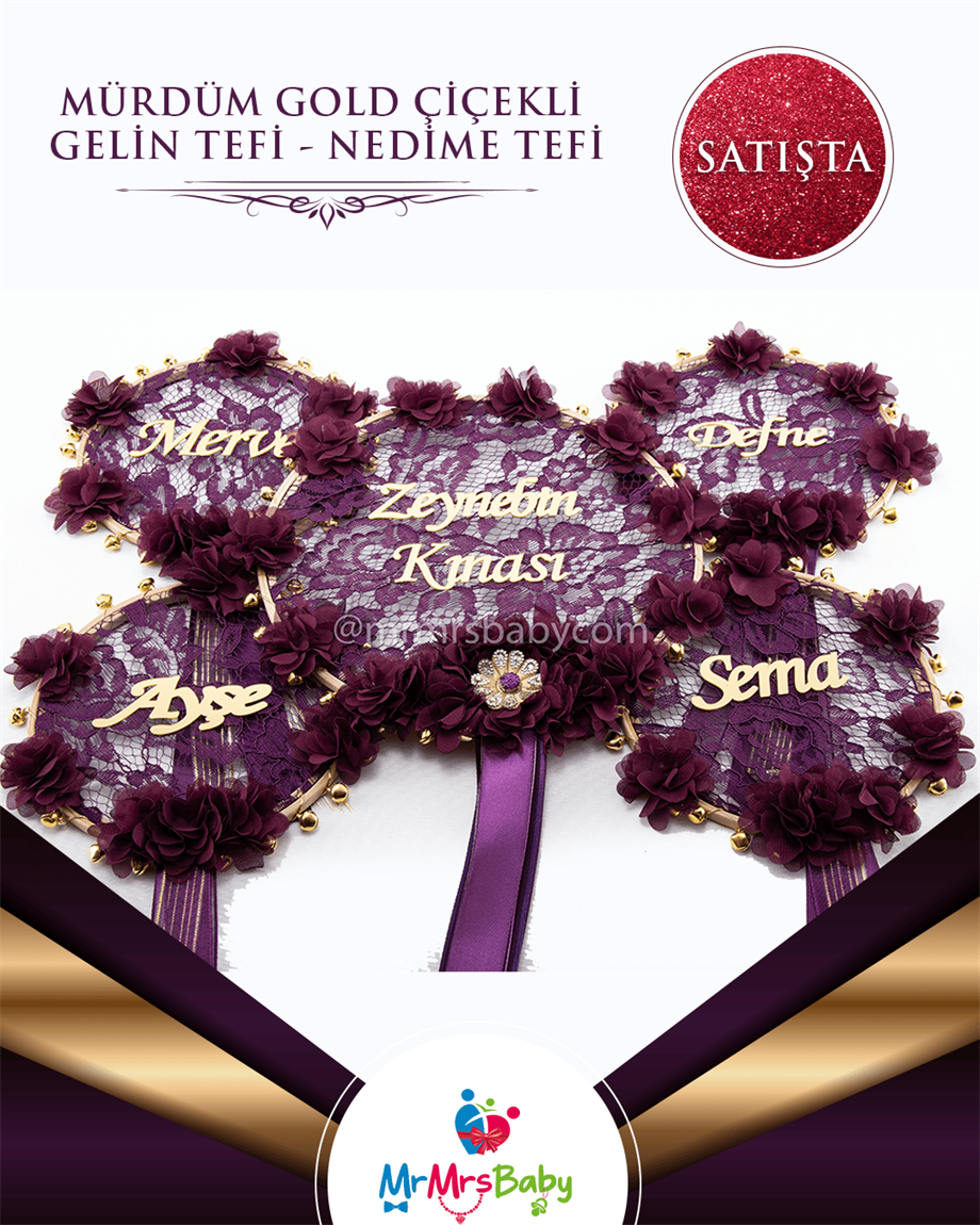 Mürdüm Gold  Lazer Güllü Kına Seti