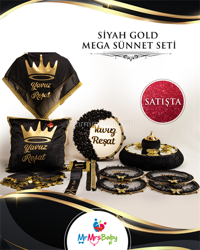 Mega Siyah Gold Sünnet Kına Seti