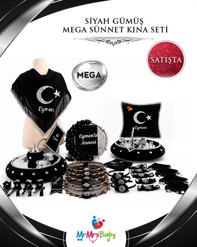 Siyah Gümüş Mega Sünnet Kına Seti