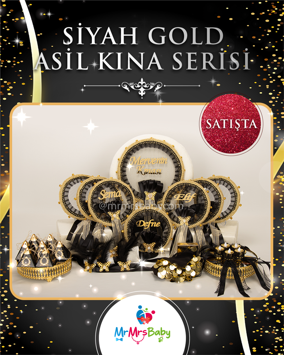 Siyah Gold Asil Kına Seti