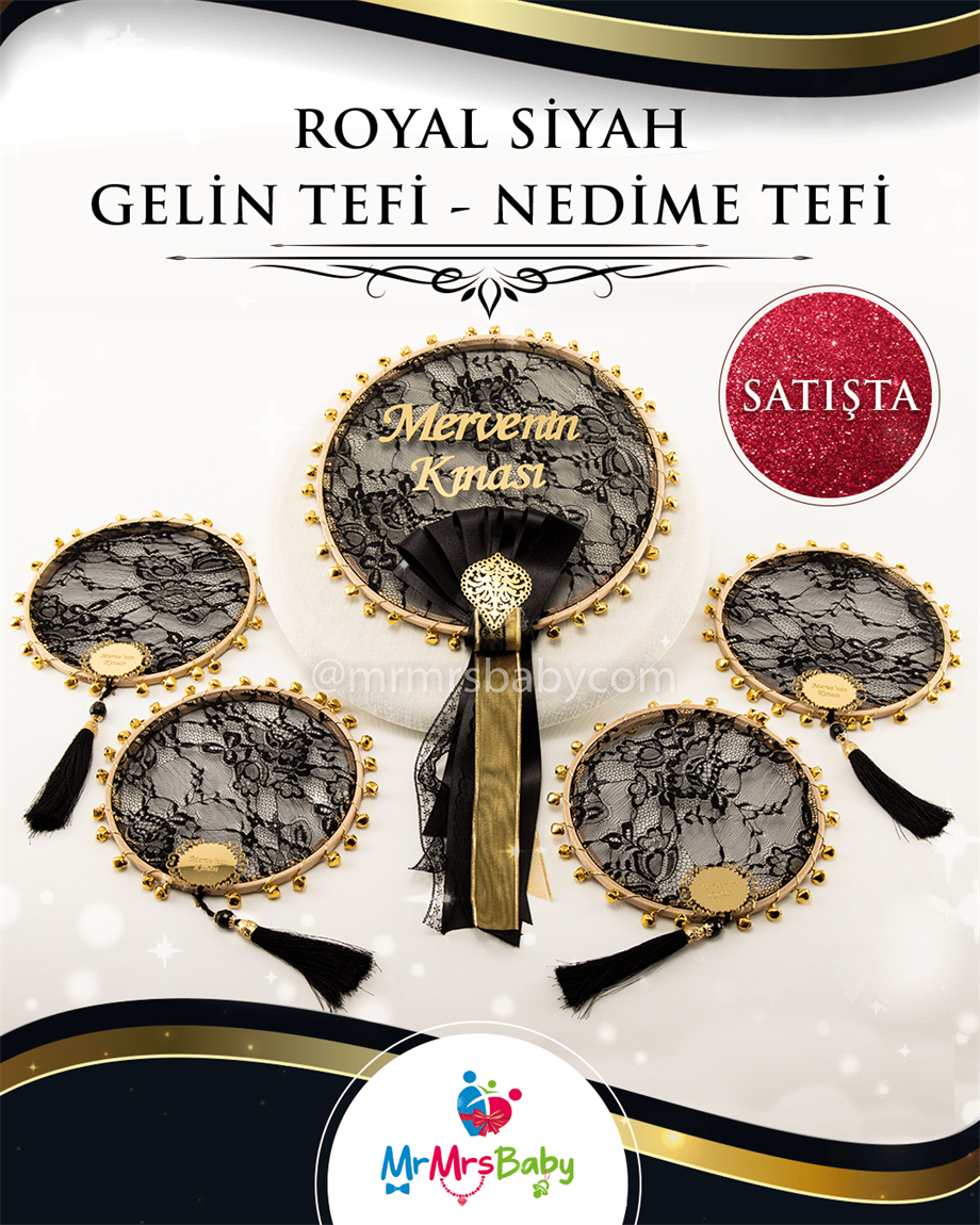 Siyah Royal  Gold Kına Seti