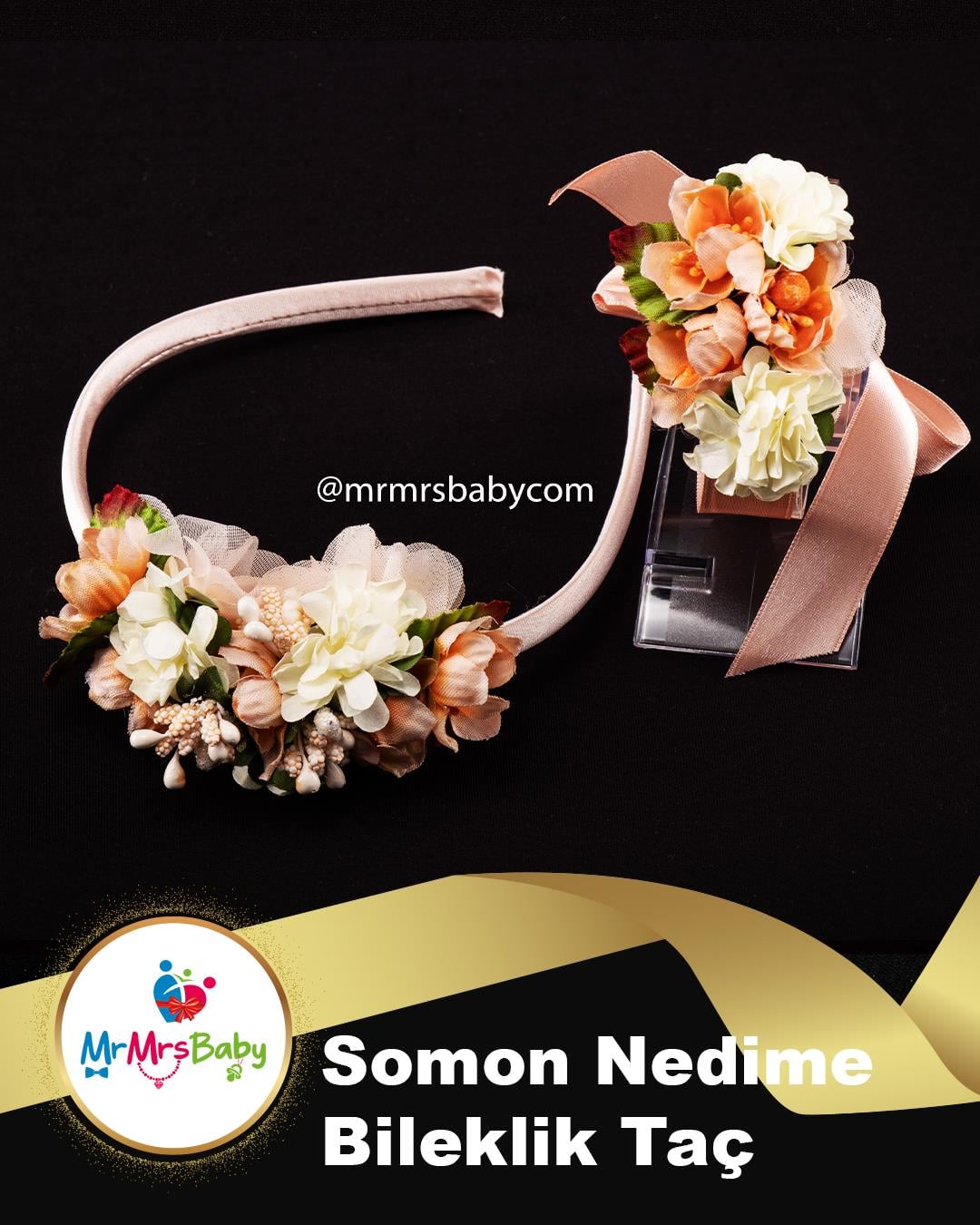 Somon Çiçekli Nedime Bilekliği