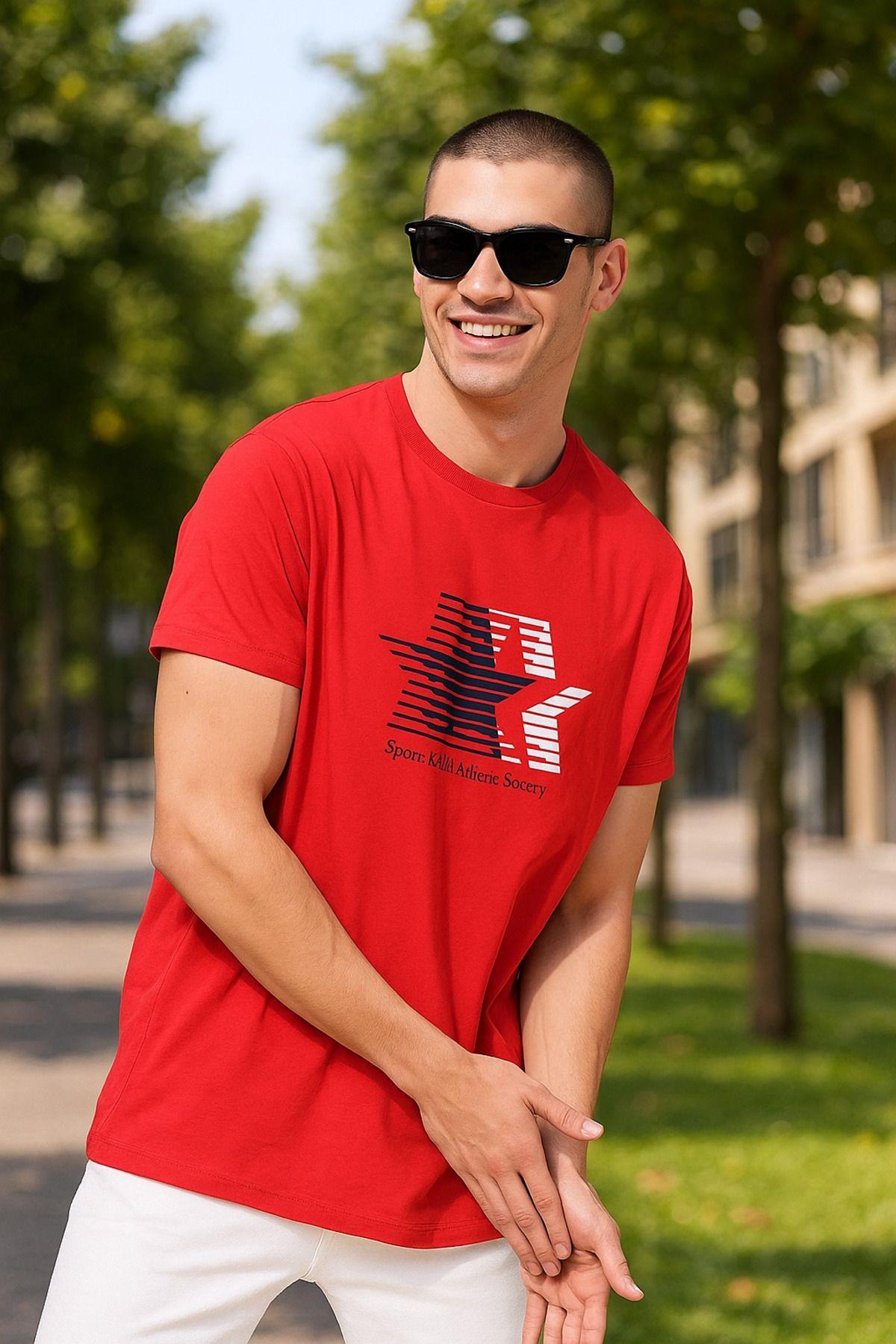 Erkek Basic T-shirt %100 Pamuk Tişört