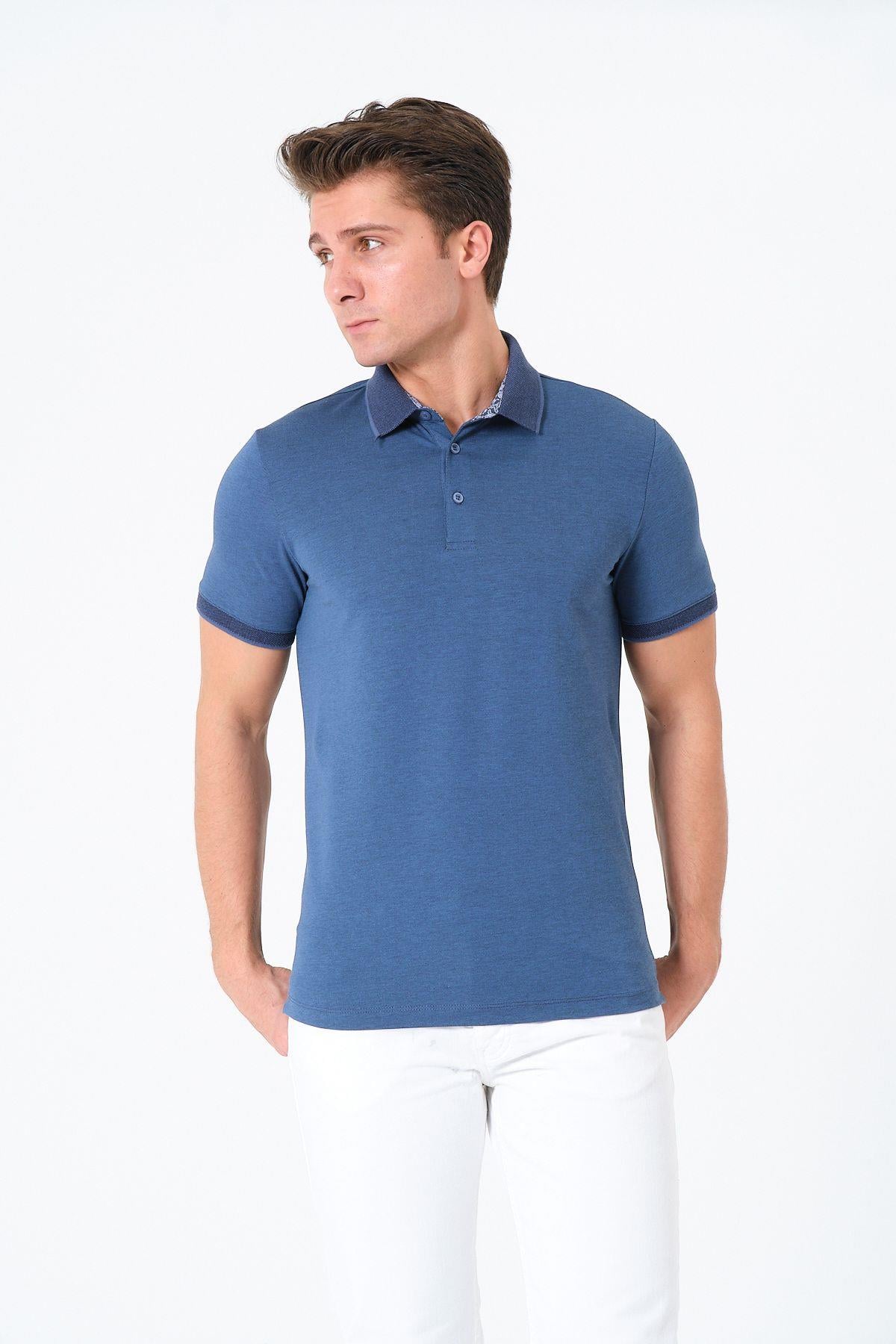 Erkek Basic Tişört Polo Yaka T-shirt