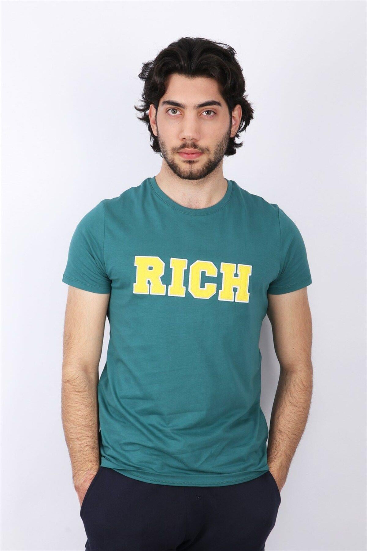 Erkek Nakış Baskılı T-shirt
