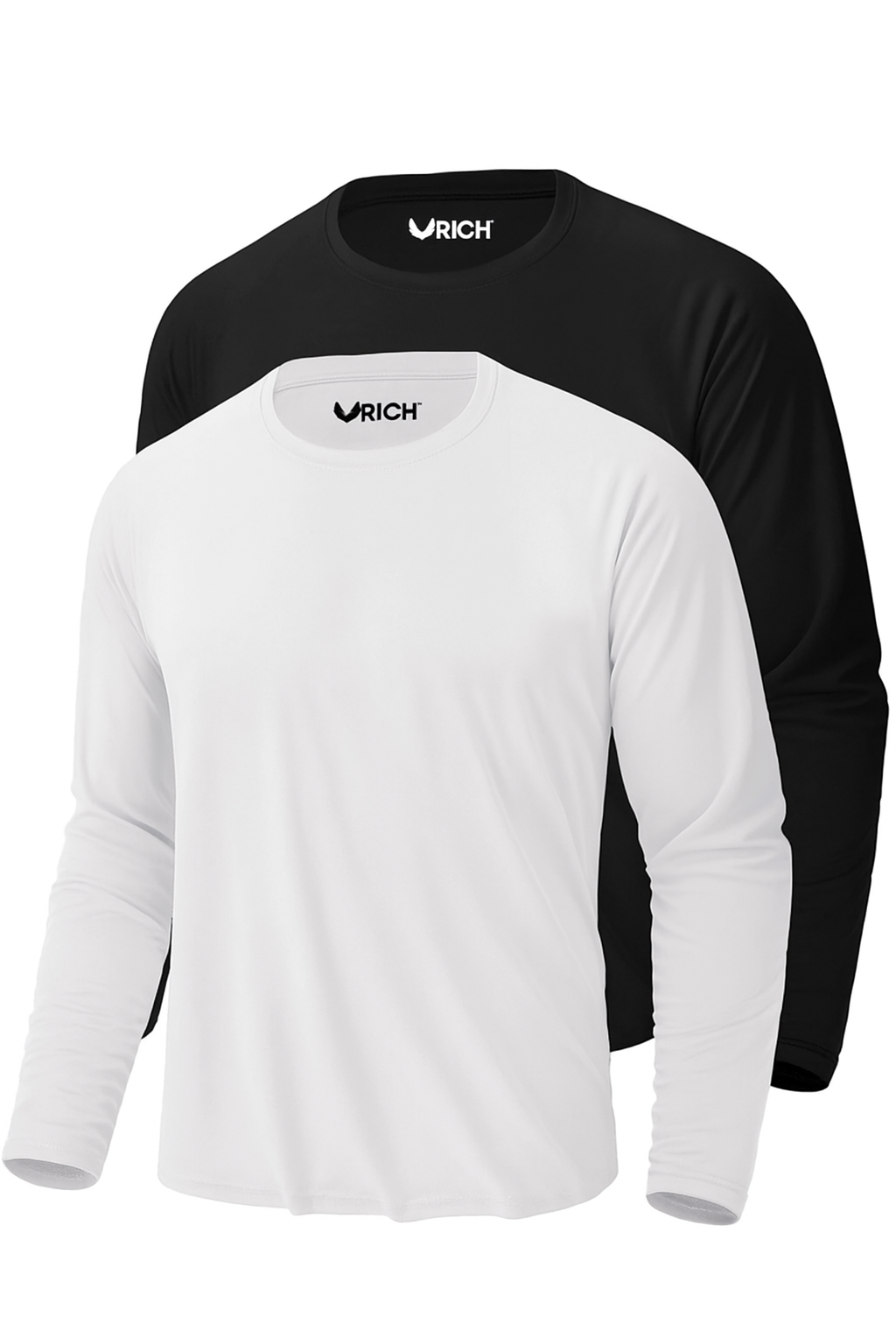 Erkek Siyah-Beyaz 2'li Paket Basic Uzun Kollu Sporcu Body