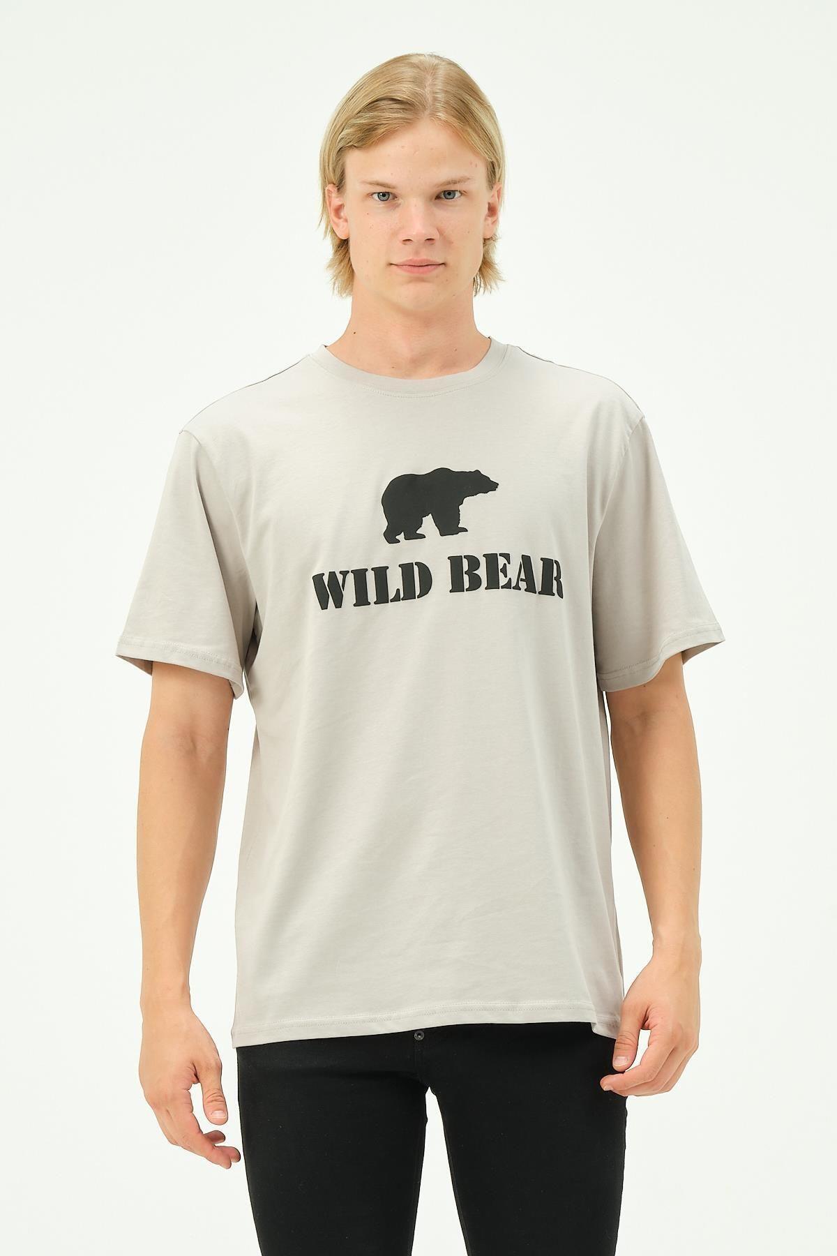 Erkek T-shirt Ayı Baskılı Bear Tişört