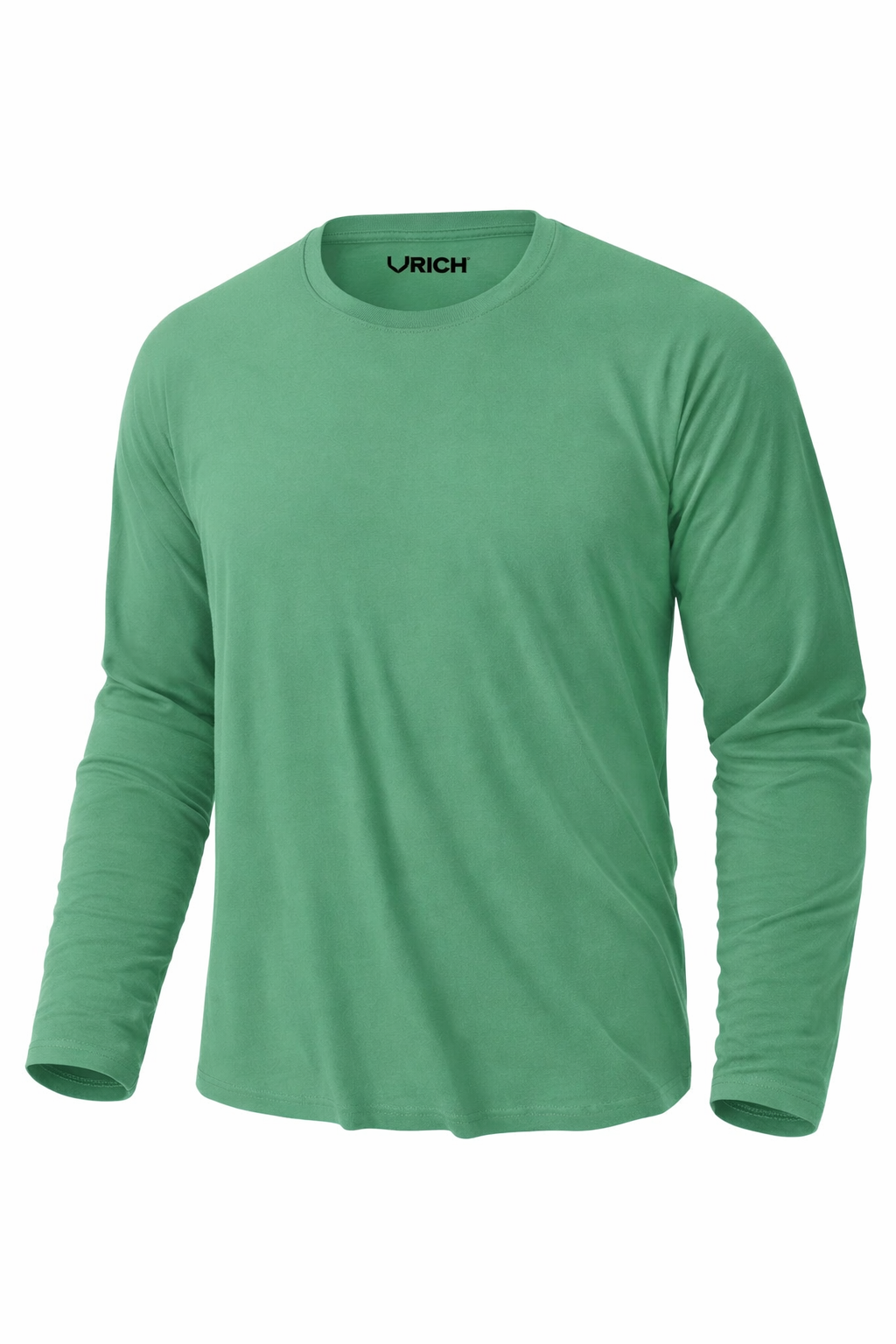 Erkek Yeşil Basic Uzun Kollu Tişört Sporcu Body T-shirt