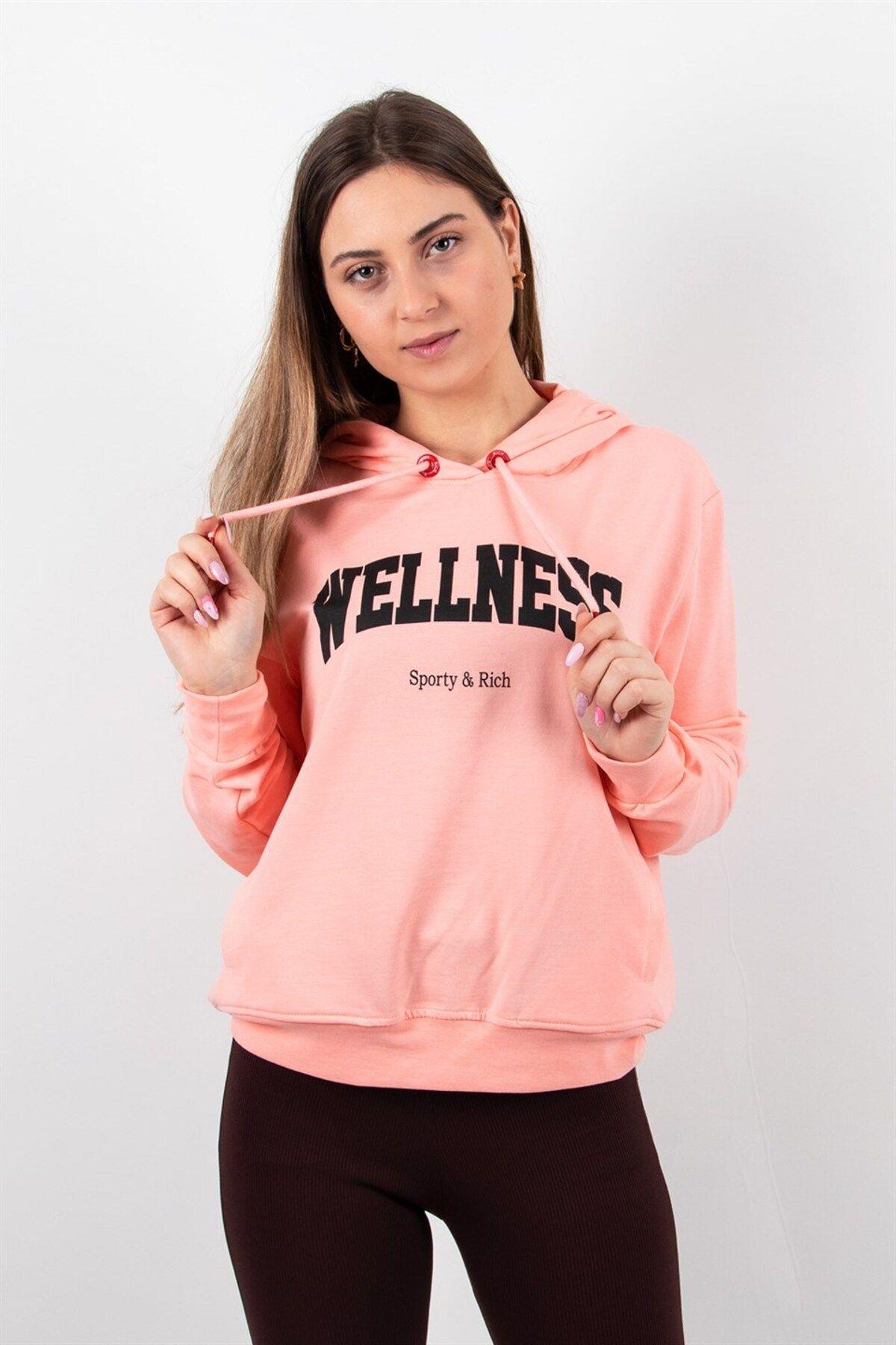 Kadın 2 Iplik Kapüşonlu Sweatshirt