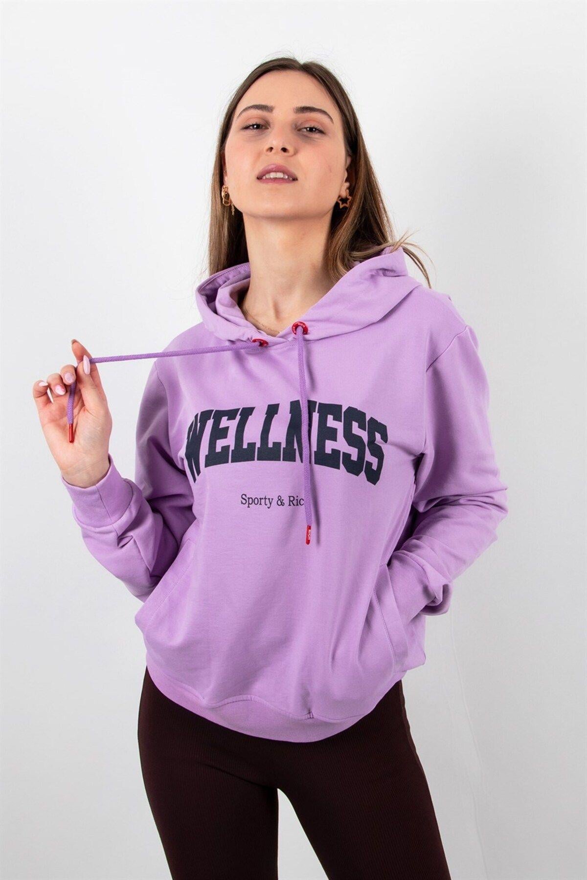 Kadın 2 Iplik Kapüşonlu Sweatshirt