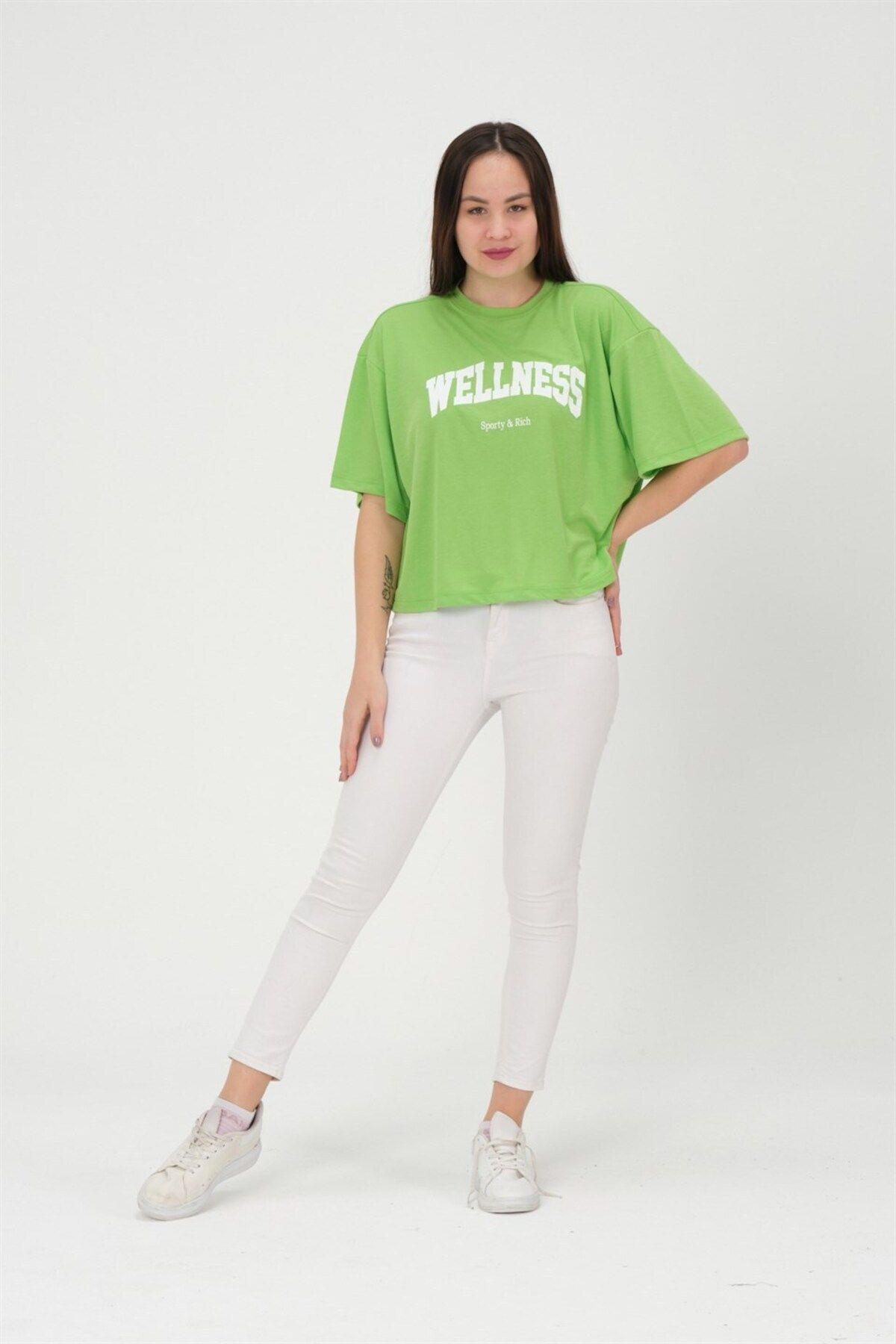 Oversize Kadın T-shirt %100 Pamuk Tişört