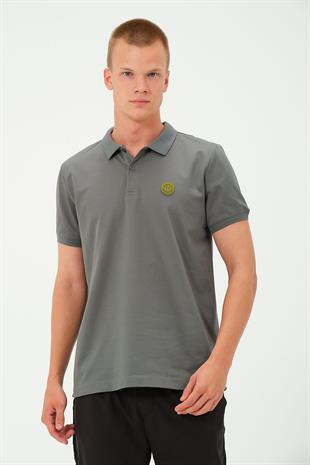 Erkek Polo Yaka Tişört Rahat Kesim Baskılı T-shirt