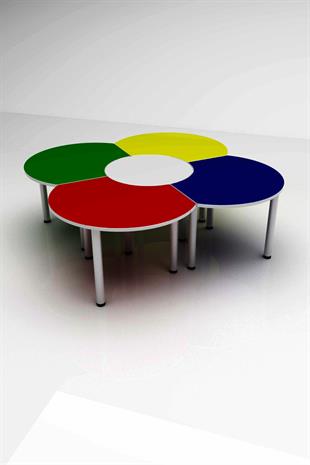 3G Tasarım Anaokulu Papatya Çiçek Masa Q160