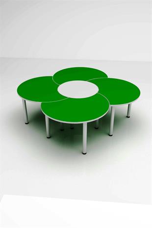 3G Tasarım Anaokulu Papatya Masa Q:180 cm
