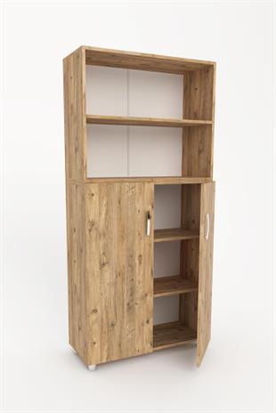 3G Tasarım Modüler iki Raflı İki Kapaklı Ofis Dolabı Dosya Dolabı